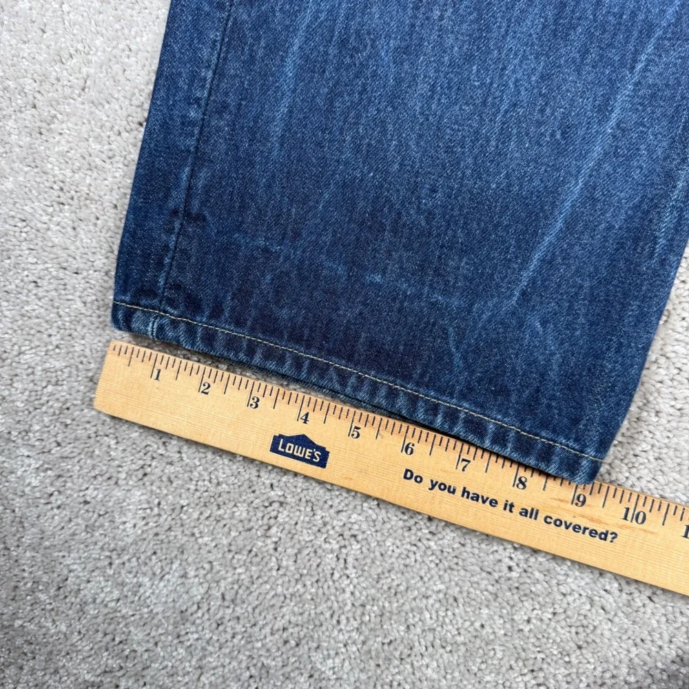Levis 501‎ Original Fit Jeans Mens 40x32 Dark Wash Blue Denim Button Fly